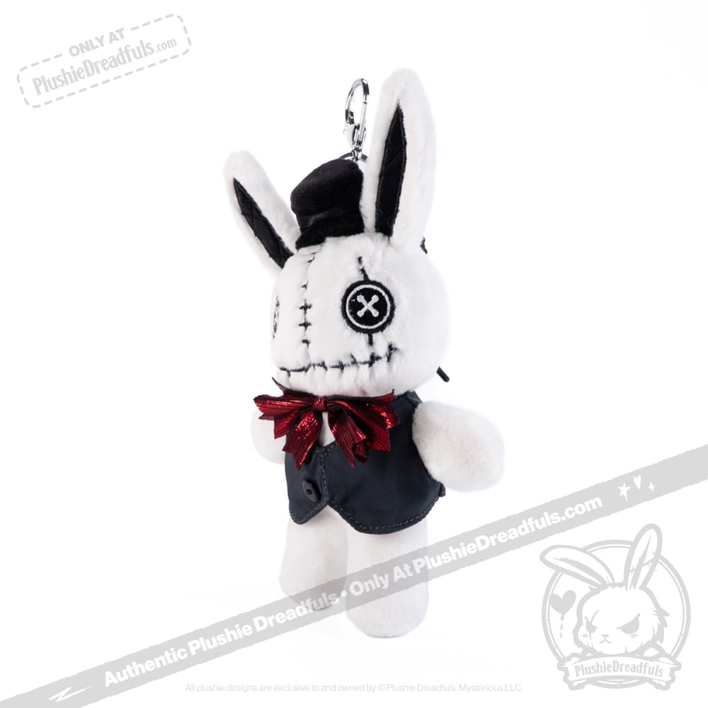 Victorian McGee's White Rabbit Plush Keychain Accessory