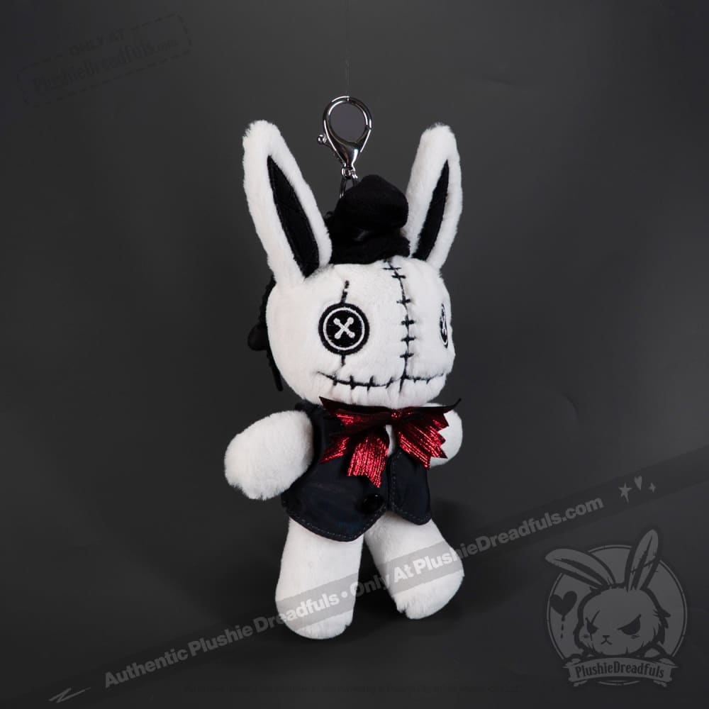 Victorian McGee's White Rabbit Plush Keychain Accessory