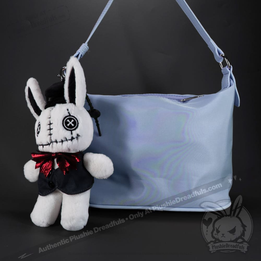 Victorian McGee's White Rabbit Plush Keychain Accessory