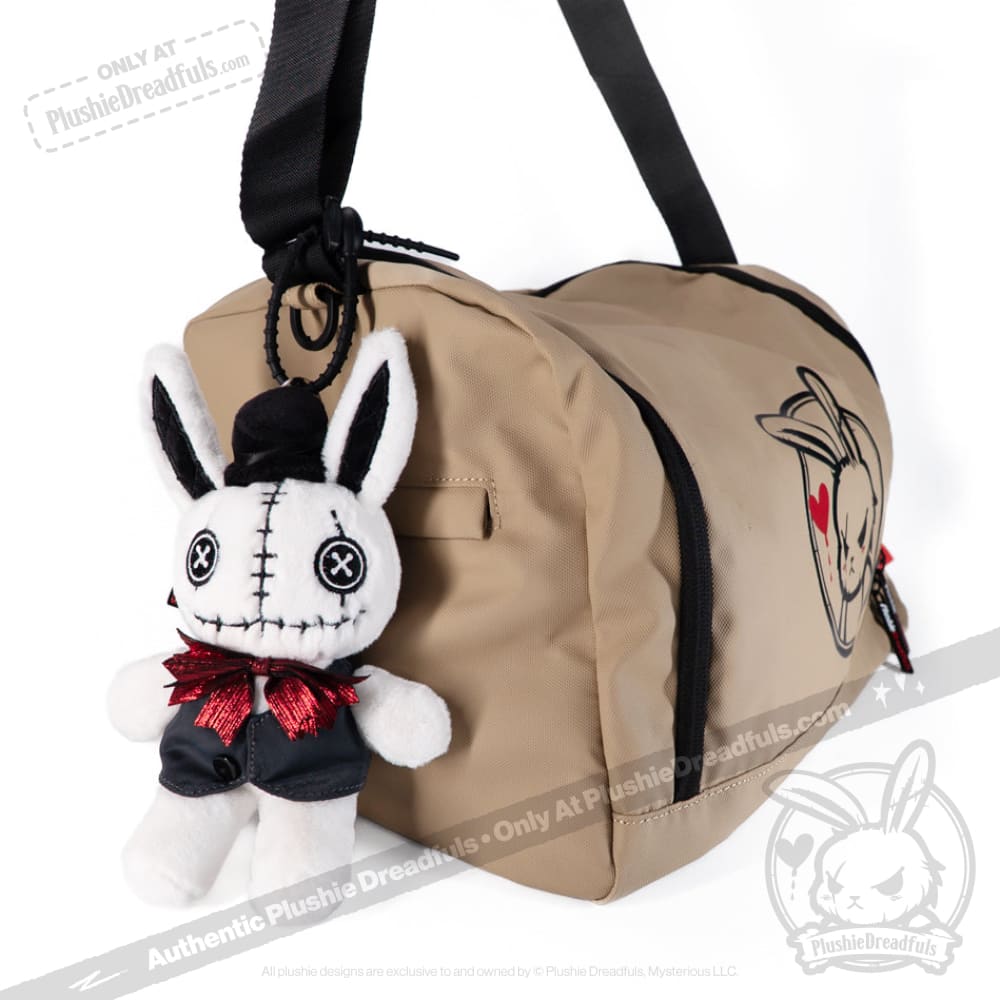 Victorian McGee's White Rabbit Plush Keychain Accessory