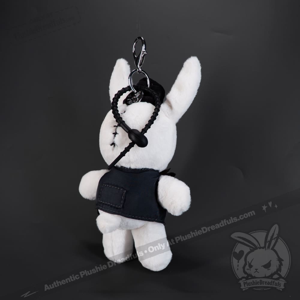 Victorian McGee's White Rabbit Plush Keychain Accessory