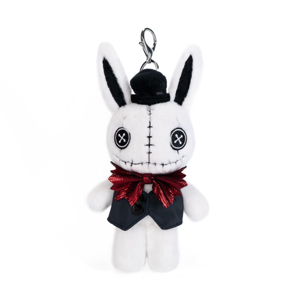 Victorian McGee's White Rabbit Plush Keychain Accessory
