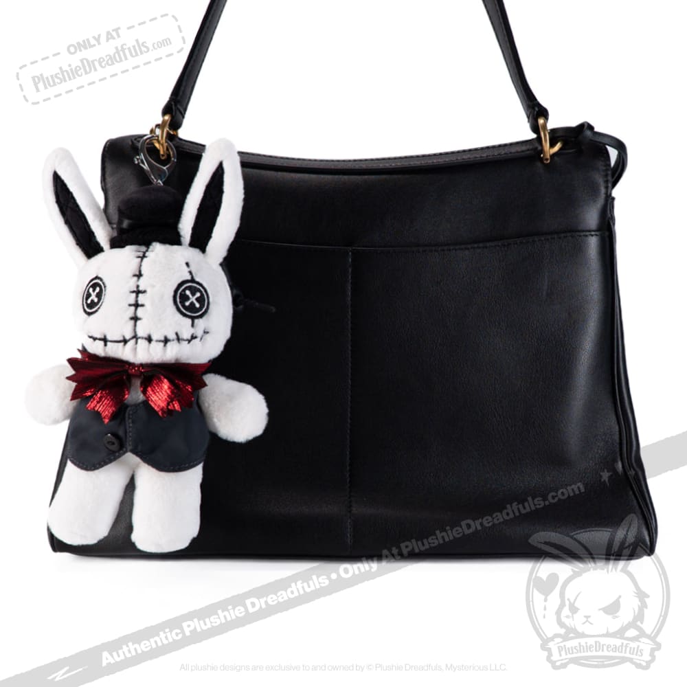 Victorian McGee's White Rabbit Plush Keychain Accessory
