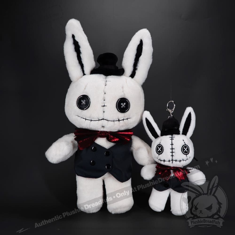Victorian McGee's White Rabbit Plush Keychain Accessory