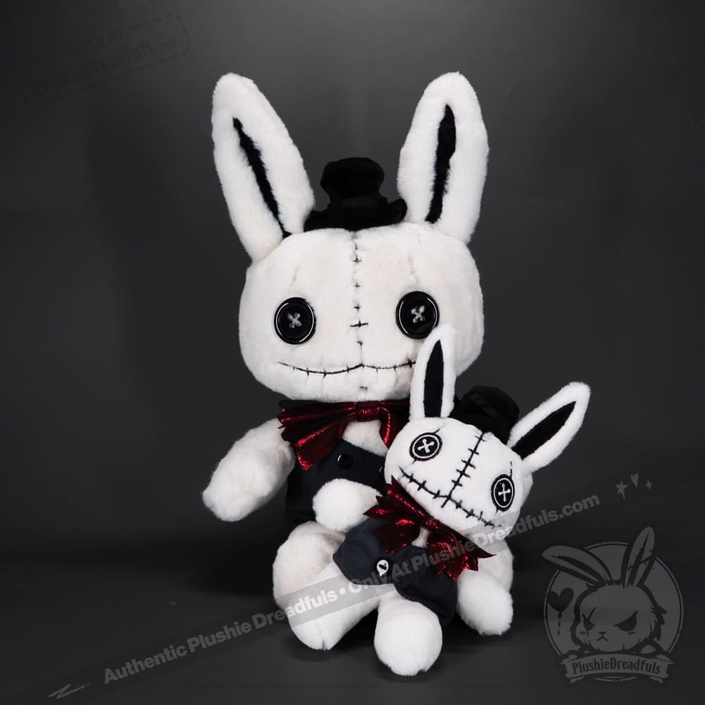 Victorian McGee's White Rabbit Plush Keychain Accessory