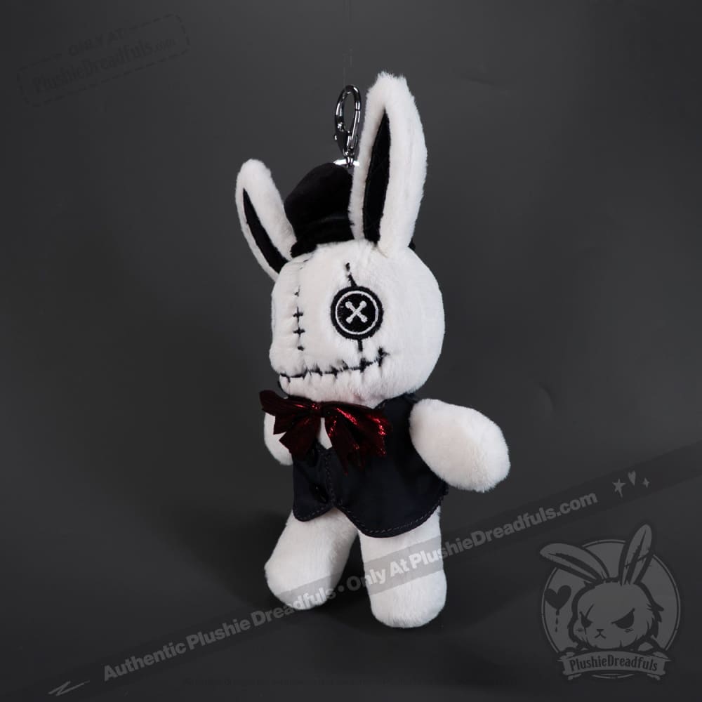 Victorian McGee's White Rabbit Plush Keychain Accessory