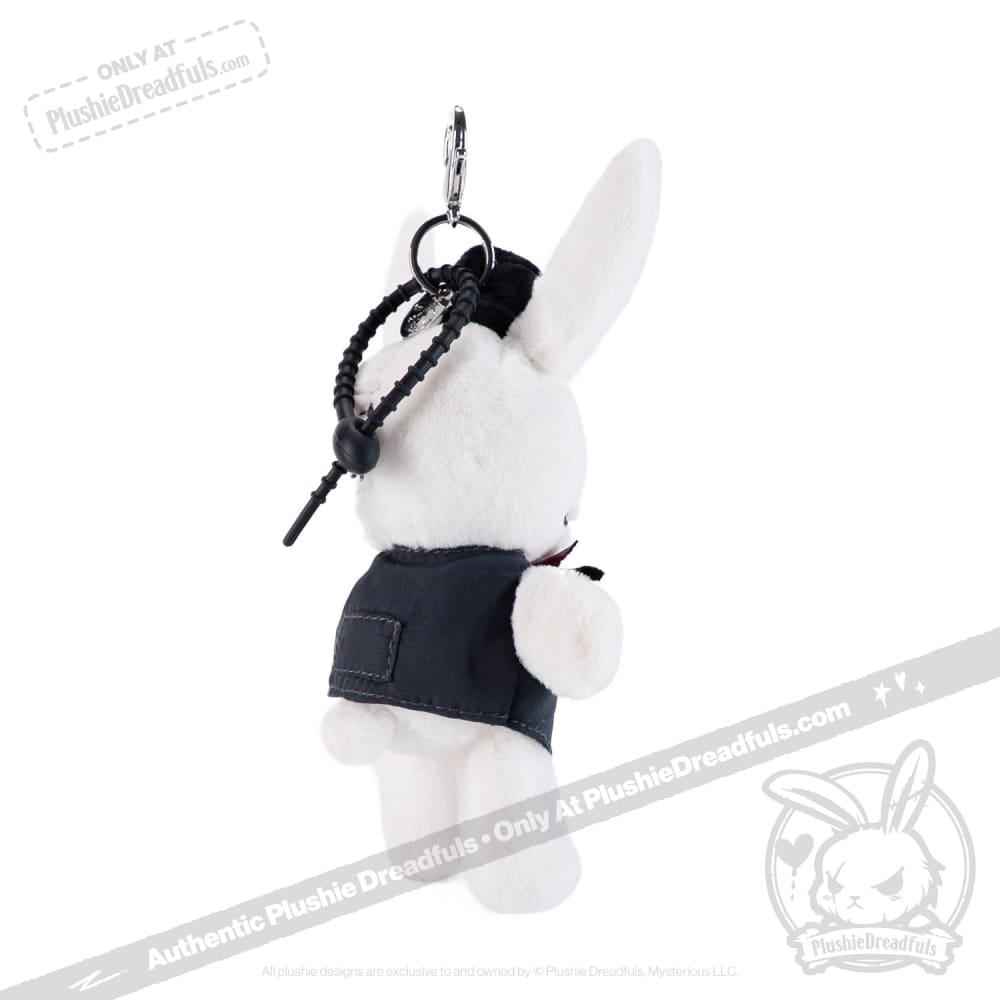 Victorian McGee's White Rabbit Plush Keychain Accessory