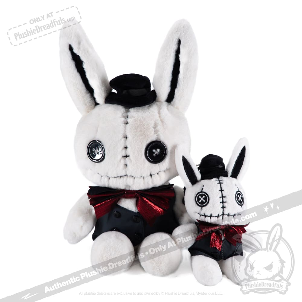 Victorian McGee's White Rabbit Plush Keychain Accessory