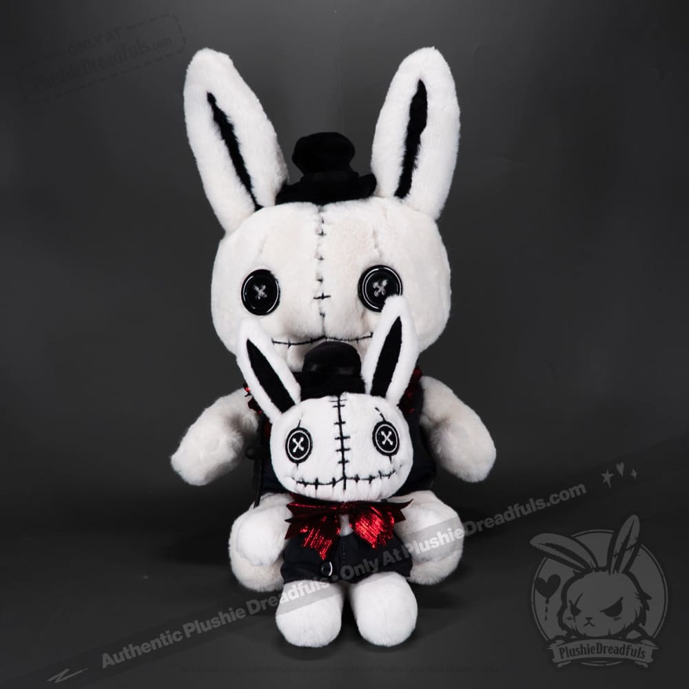 Victorian McGee's White Rabbit Plush Keychain Accessory