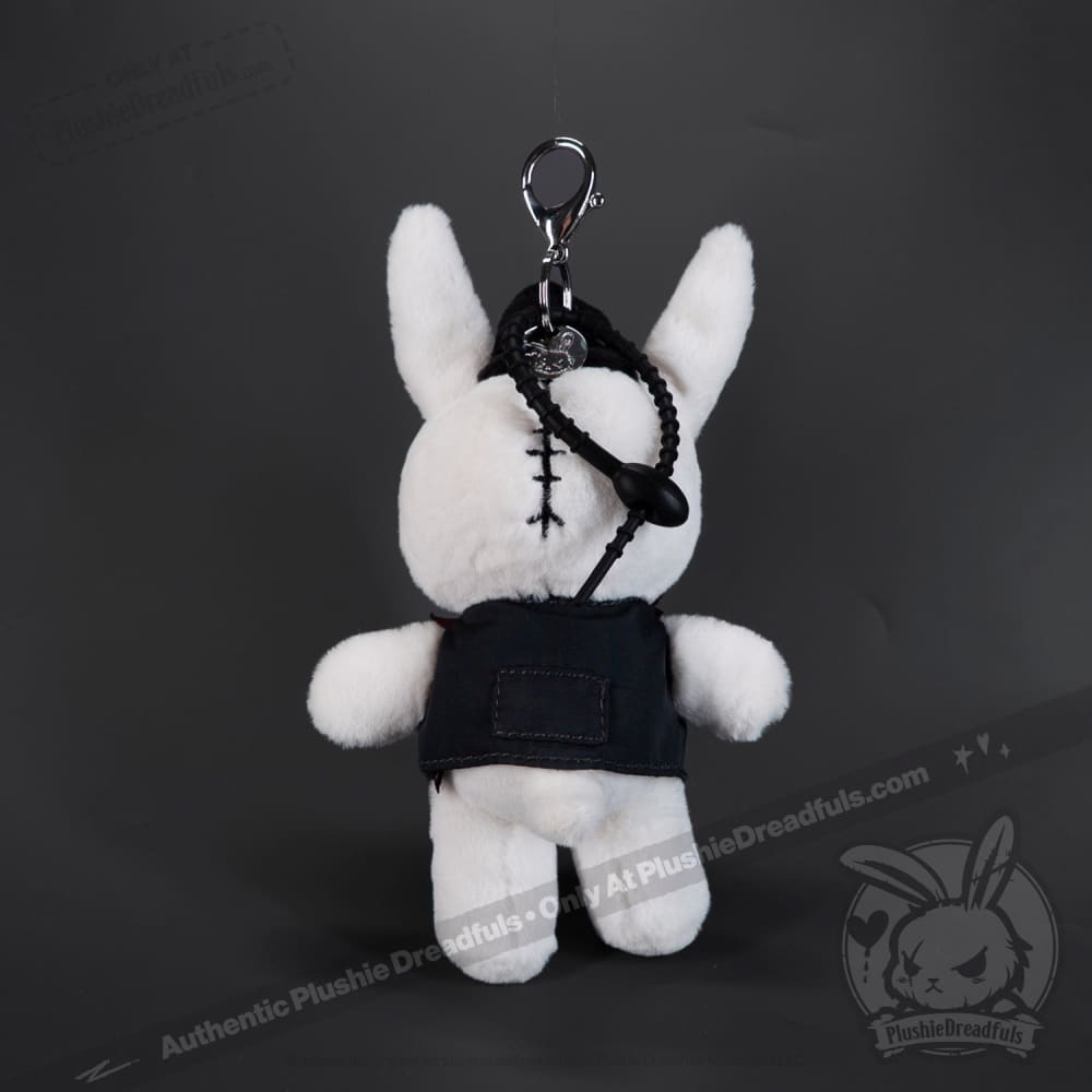 Victorian McGee's White Rabbit Plush Keychain Accessory