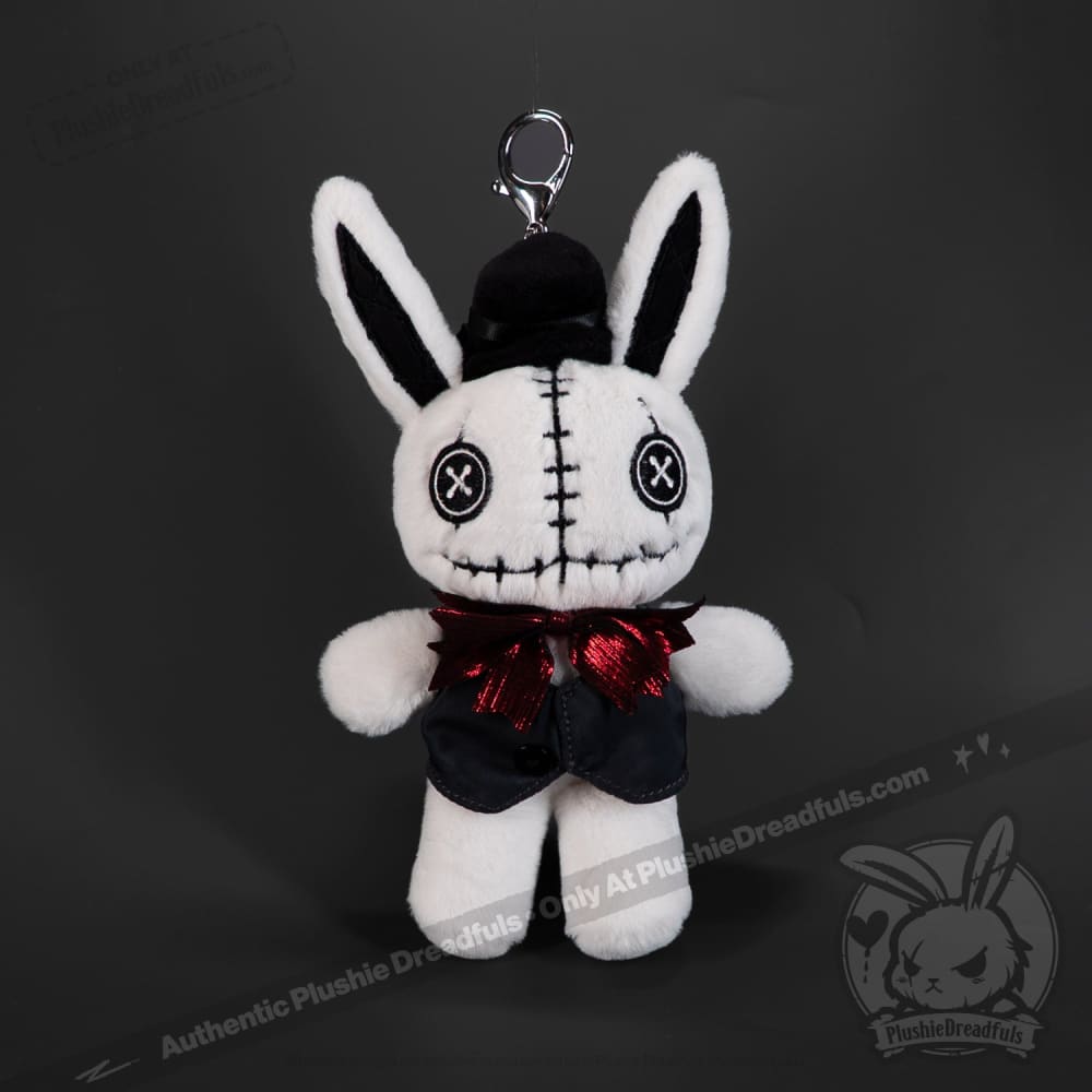 Victorian McGee's White Rabbit Plush Keychain Accessory