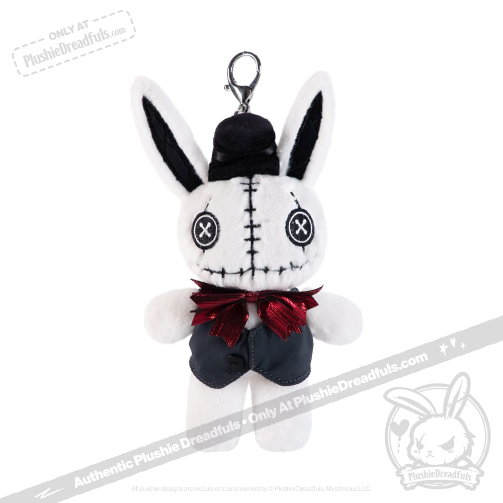 Victorian McGee's White Rabbit Plush Keychain Accessory