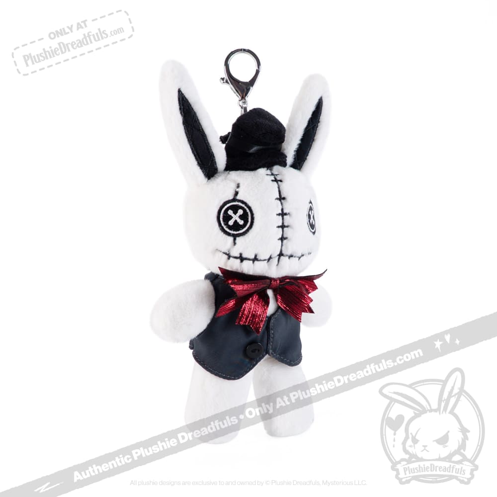 Victorian McGee's White Rabbit Plush Keychain Accessory