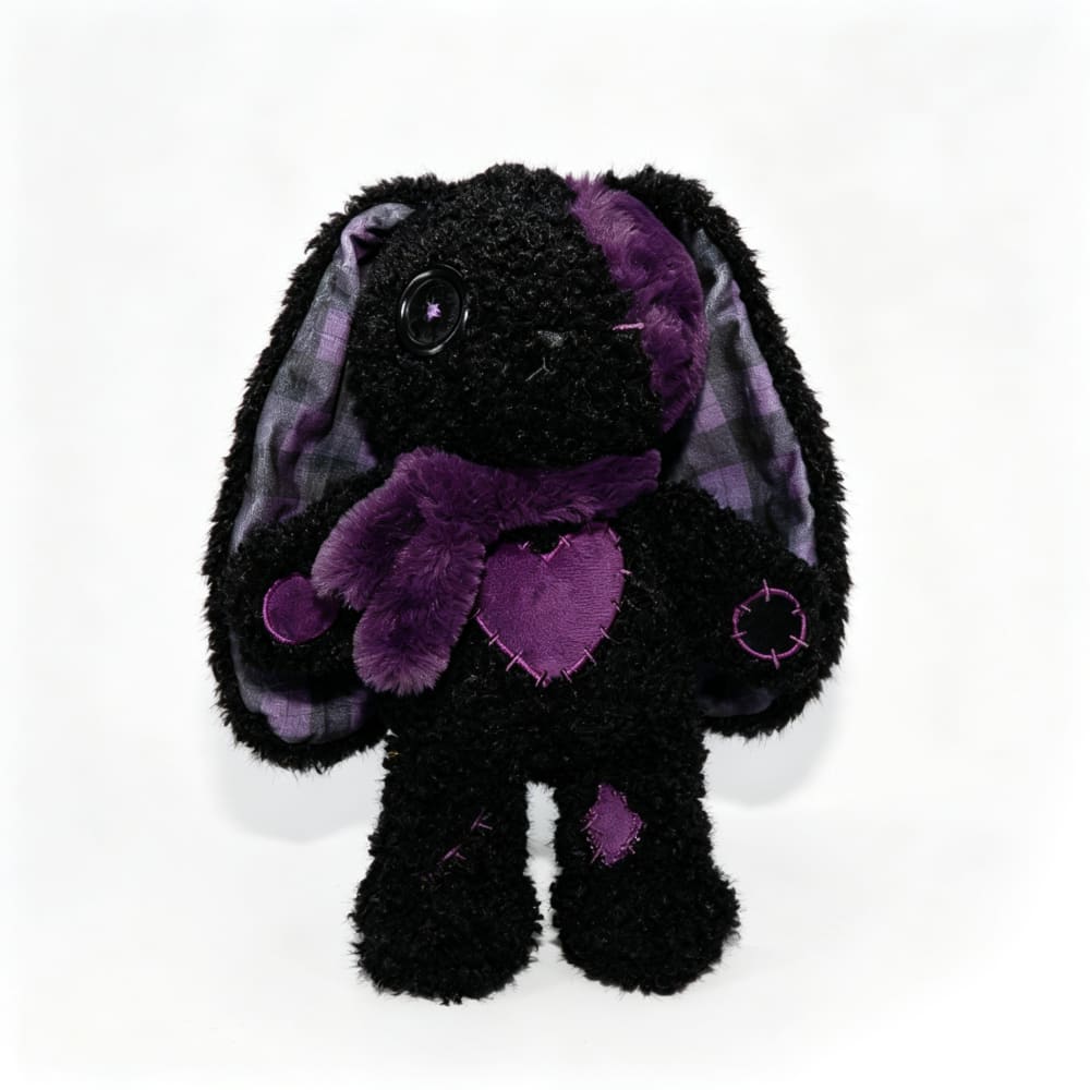 Violet Neon Love Rabbit - Plush Stuffed Animal