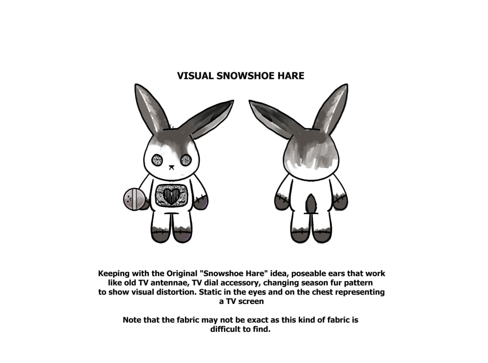 Visual Snowshoe Hare - Plush Stuffed Animal